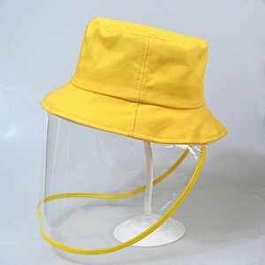 Wholesale Custom logo  Children hat  promotional  gift Boys Splash proof Transparent CurtainProtection Fisherman Bucket Hat