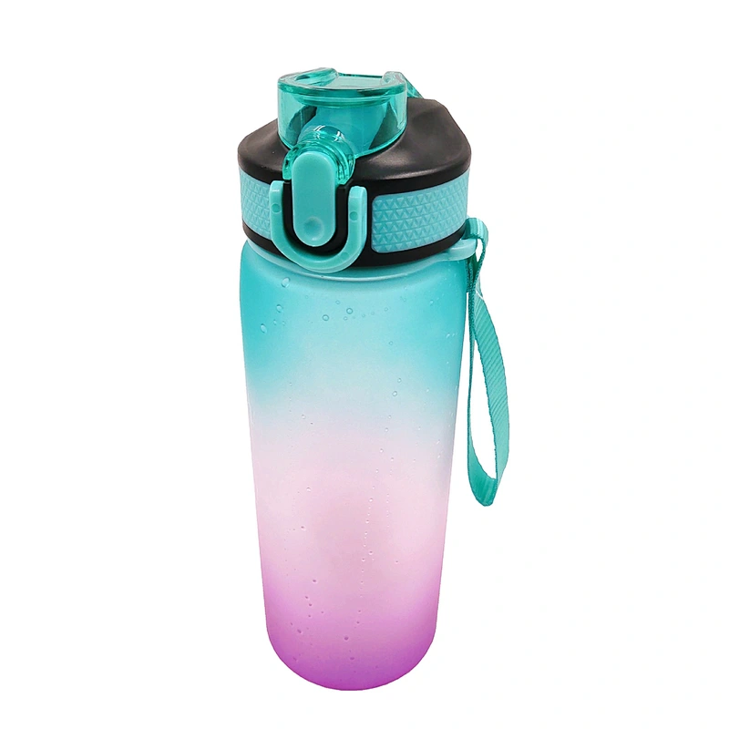 High quality custom  flip lid portable tritan frosted plastic sports fitness  personalized water bottles