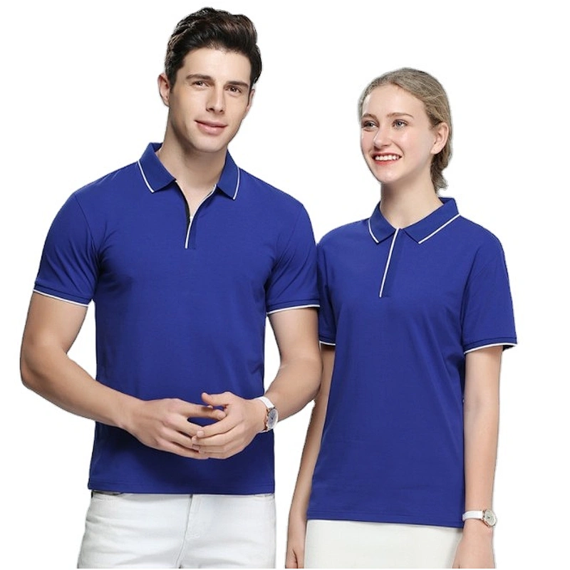 wholesale high quality Custom promotional  Zipper Polo Shirts office outdoor  men polo shirt