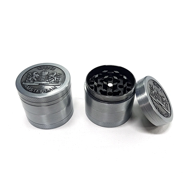 Wholesale fashion Hot Selling Zinc Alloy style cigarette grinder custom Portable  metal herb grinder