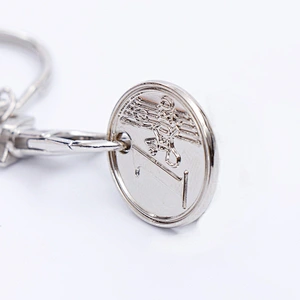 Custom Metal  Euro  Coin Keychain Shopping Trolley Coin /promotion Gifts  Keychain