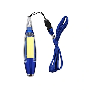 Creative custom LOGO multi-function ballpoint pen with LED light and hanging rope notepaper free gifts for clients promotion eve