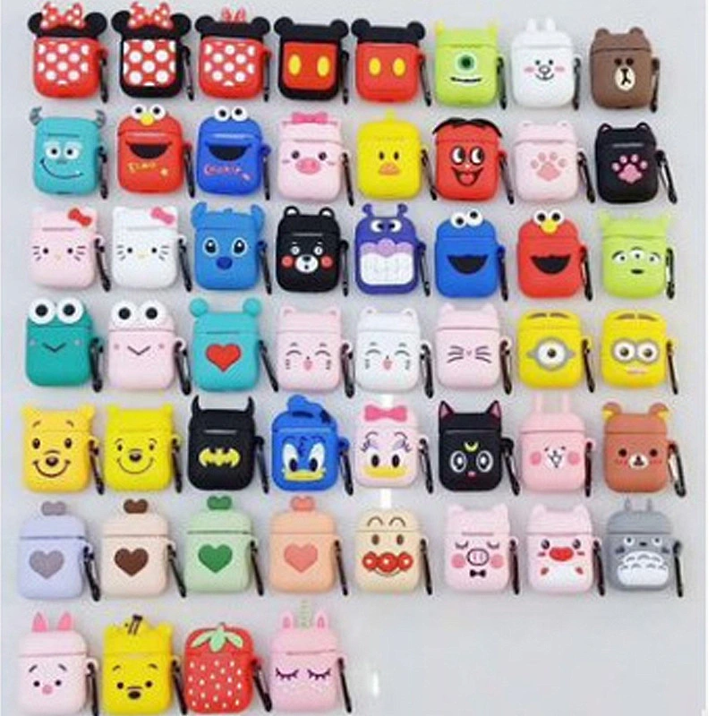 Hot Sale New Cute Funny Silicone Airpod Case with 3D Cartoon image gift for girl