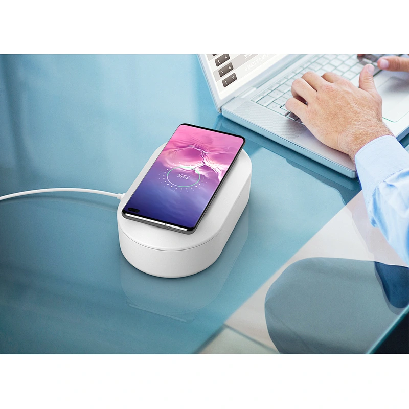 UV disinfection box UVC UV sterilizing case mobile phone sterilizing case 15W fast charging cellphone wireless charger