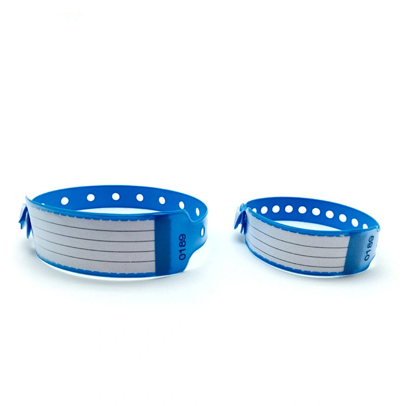 Custom Adjustable Disposable Writable Plastic Hospital PVC Vinyl Medical Wristbands promotion gift Wristbands