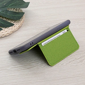 High quality New design Custom advertising promotion PU leather Stick adhesive  phone card  holder