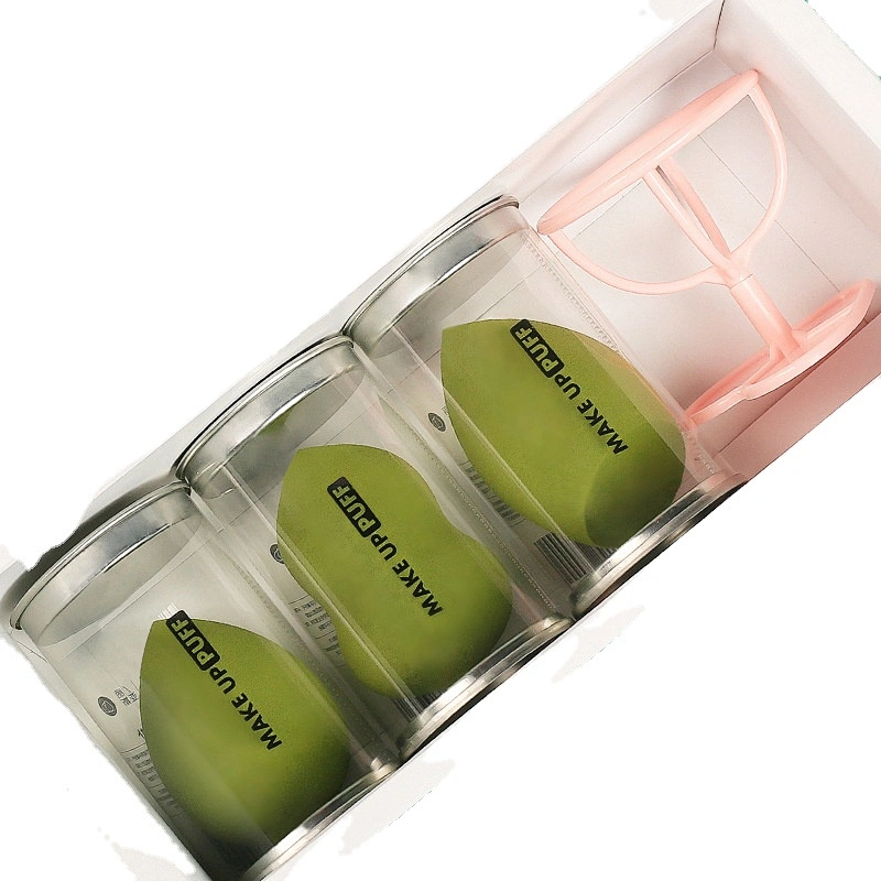 Fashion Hot Sale custom logo Makeup Sponges 3pcs/set Trends Beauty face Makeup Sponges  with Sponge Holder