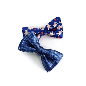 Custom OEM Sublimation printing Classical Handmade Pet Dog Bowtie for small medium  dogs pattern Dog Bowtie