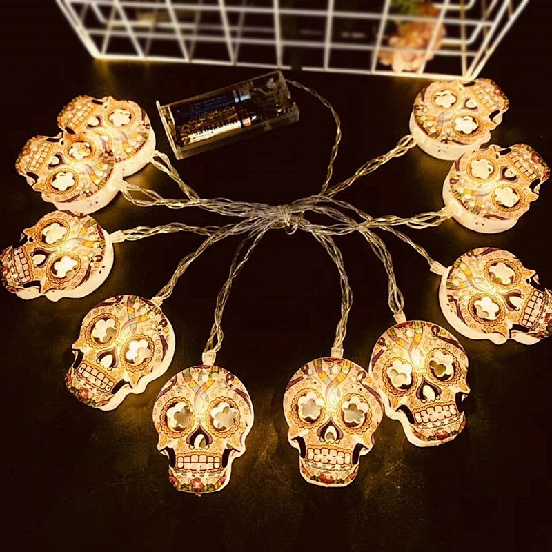 Halloween lantern string Holiday decorations led pumpkin ghost spider lantern string cheap decorative lanterns