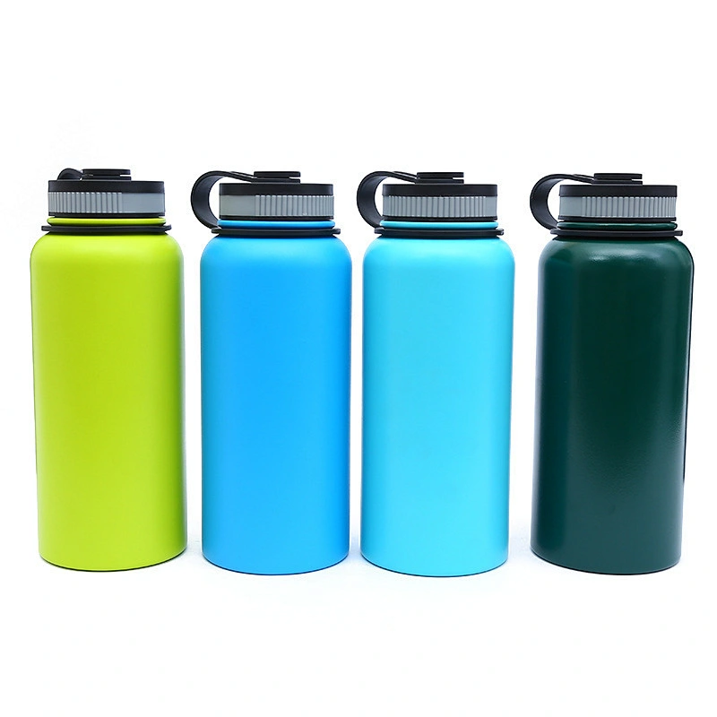 Customized logo  double wall vacuum flask insulated stainless steel sport water bottle outdoor water bottle commercial gift