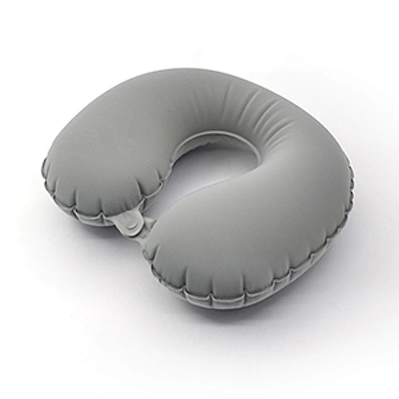 Double-layer polyester light weight inflatable neck pillow ultra-light & compact neck pillow