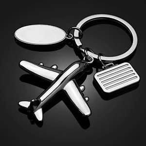 New Design Mini Plane Shaped Metal Key Chain Zinc Alloy Good Quality Promotional Gift Souvenir Key Chains