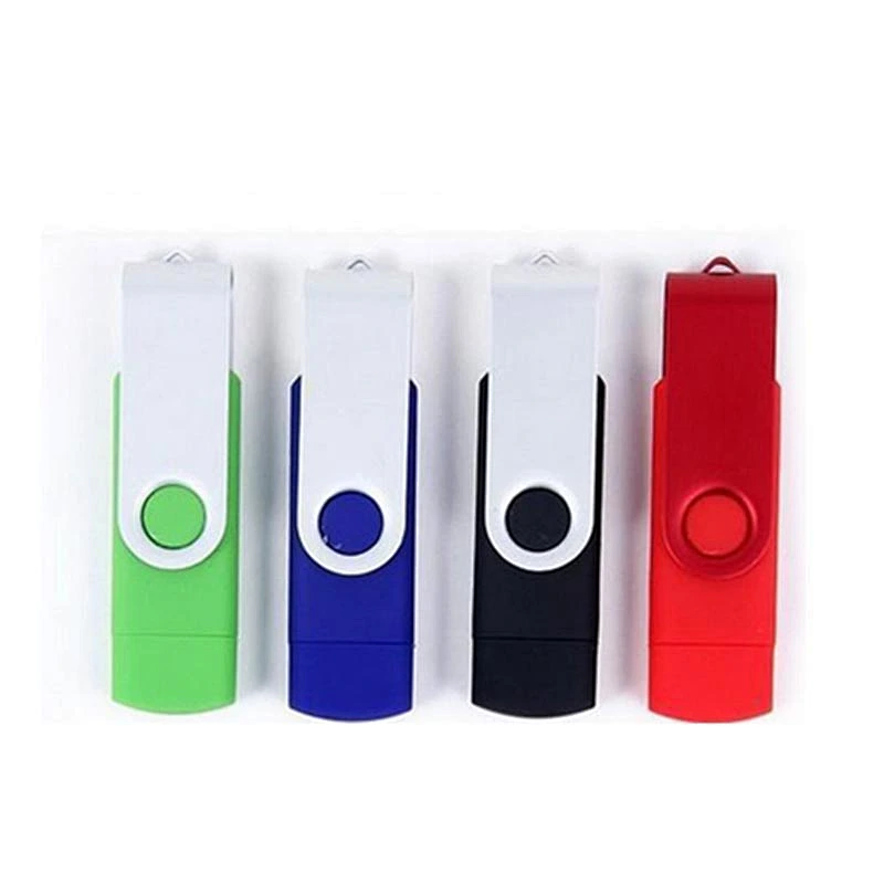 High Quality  Hot Sale custom logo 2 In 1 Swivel Flash Drive Corporate Promotional Gifts   portable  Usb Flash Drive