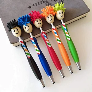 Creative multi-functional cartoon doll head ballpoint pen Maomao head mobile phone touch screen advertising gift pens