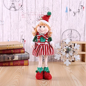 wholesale stock Cute long feet elf doll decorations Christmas stand posture elves Christmas decorations