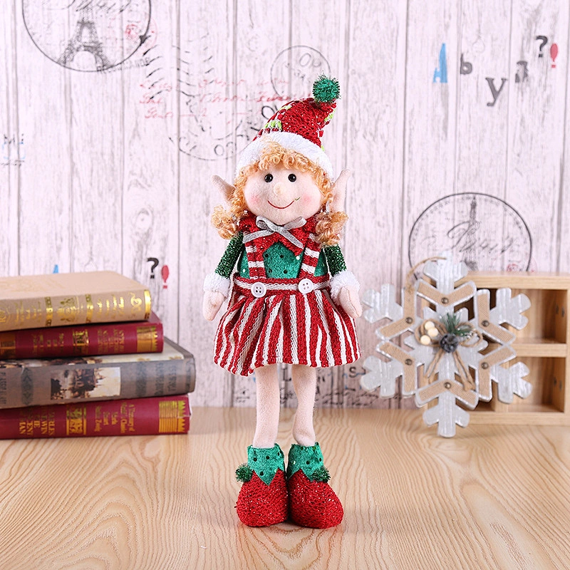 wholesale stock Cute long feet elf doll decorations Christmas stand posture elves Christmas decorations