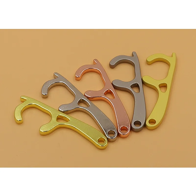 Hot sale High Quality Custom logo Metal bottle opener keychain door opener keychain no touch keychain