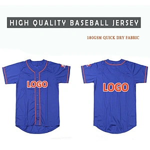 Custom logo quick-dry sport shirt promotional items activities team uniform 100% polyester baseball jersey