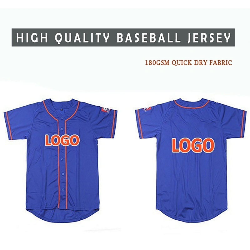 Custom logo quick-dry sport shirt promotional items activities team uniform 100% polyester baseball jersey