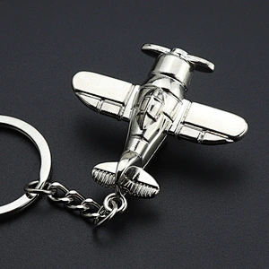 New Design Mini Plane Shaped Metal Key Chain Zinc Alloy Good Quality Promotional Gift Souvenir Key Chains