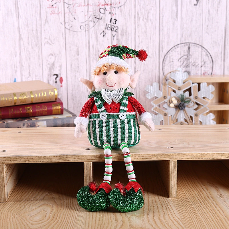 wholesale stock Cute long feet elf doll decorations Christmas stand posture elves Christmas decorations
