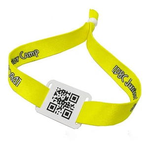 Full color printing dye sublimation fabric QR code wristband Concert amusement park wristbands