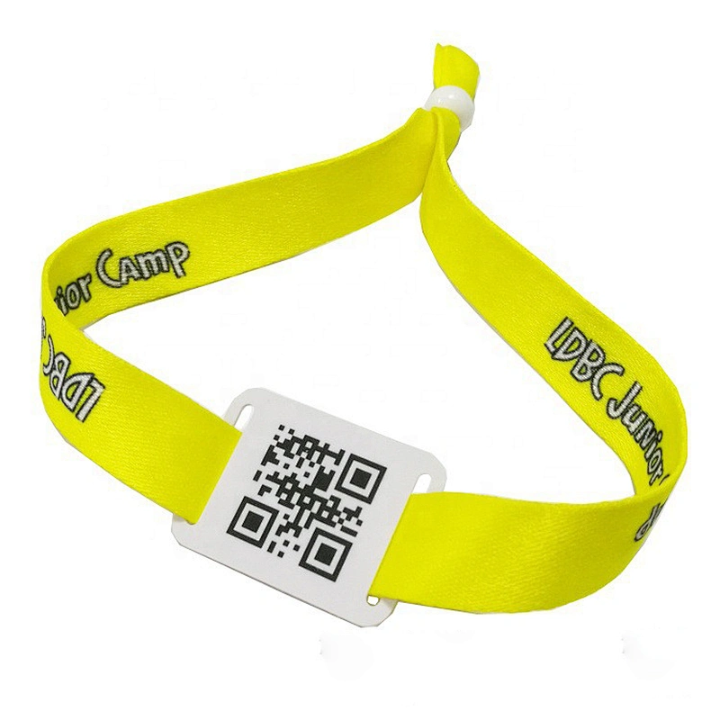Full color printing dye sublimation fabric QR code wristband Concert amusement park wristbands
