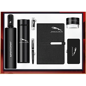 2020 New Business Gift   USB + Metal Pen + A5 Notebook + wireless speaker + Power Bank + Thermos and Umbrella Gift Set