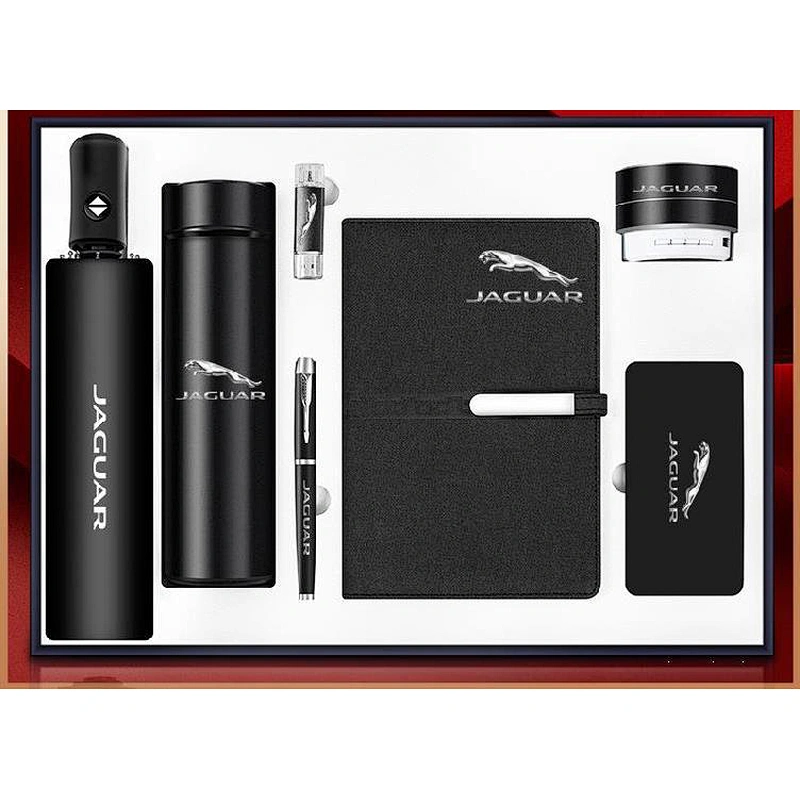 2020 New Business Gift   USB + Metal Pen + A5 Notebook + wireless speaker + Power Bank + Thermos and Umbrella Gift Set