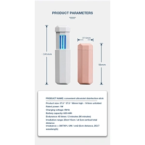 UVC short-wave Portable Hot sale UV light  sterilizer lamp small usb rechargeable ozone uv wand sterilizer