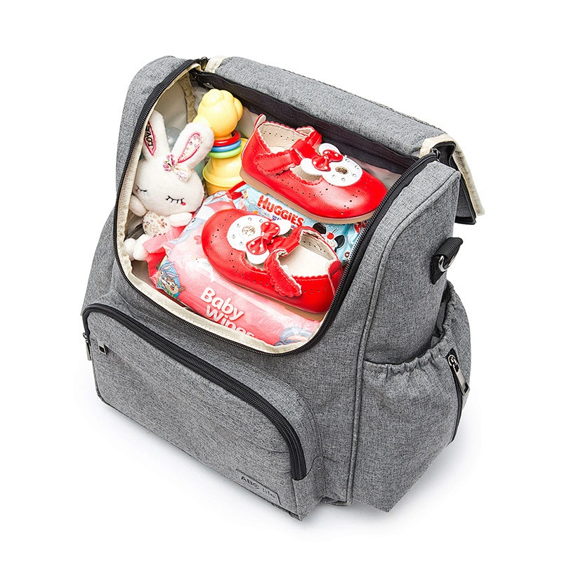 Updated fashionable mommy shoulder bag multi-function large-capacity maternity backpack baby diaper bag nappy changing backpack