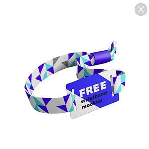 custom logo Durable NFC disposable Smart  RFID fabric woven  promotion wristbands for festival party cinema wristbands
