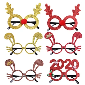 Wholesale custom promotional gifts Christmas decoration supplies Santa cute Christmas glasses