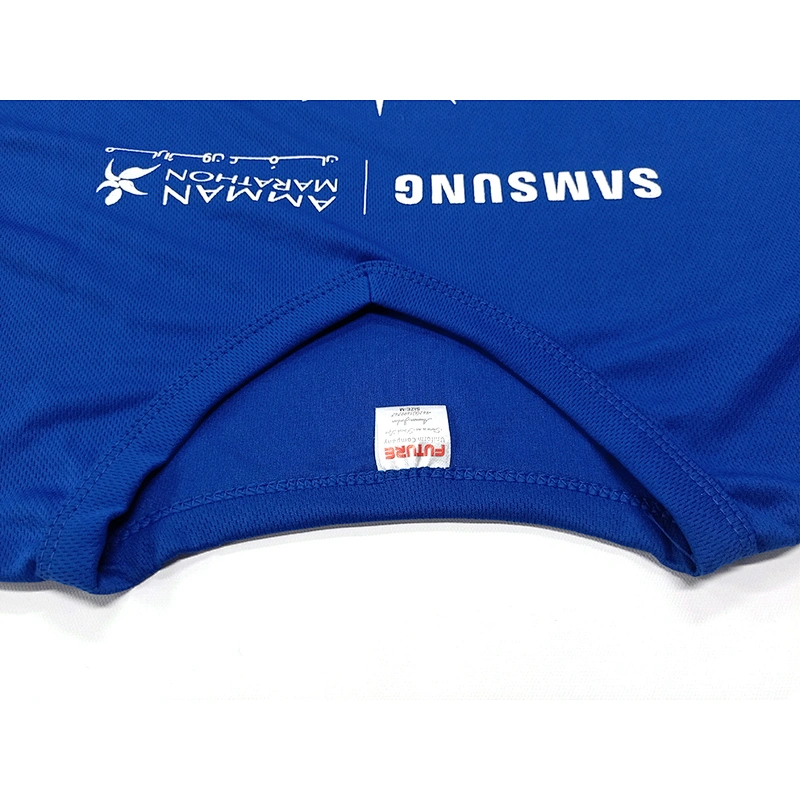 Custom OEM logo Quick Drying Polyester T shirts for Sublimation Print Logo V-neck  sport promotion T shirts