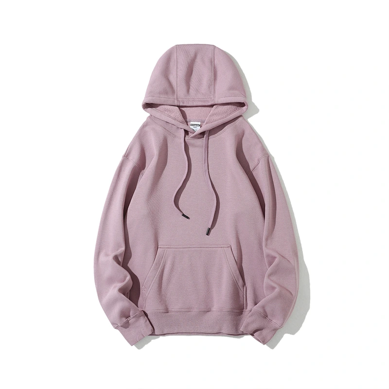 Custom fashion OEM  heavyweight plain oversize pullover men's hoodies multi color 350g fleece jumper