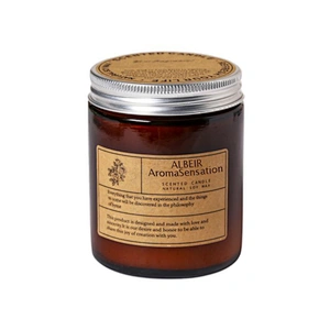 High quality Wholesale Amber Round Empty Decoration Glass Candle Jars Aromatherapy Containers Candles jar