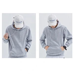 Custom design logo heavy warm winter top wear unisex solid color casual pullover hoodie