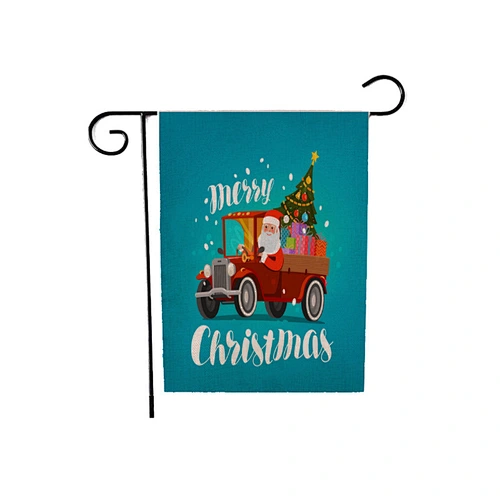 Advertising Custom High quality Double Sided printing seasonal Merry Christmas/Holiday party garden Decorations flag