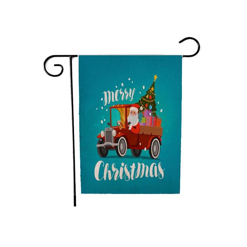 Advertising Custom High quality Double Sided printing seasonal Merry Christmas/Holiday party garden Decorations flag