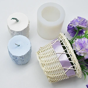 DIY baking mold 3D wool column modeling scented plaster sugar clay candle silicone molds