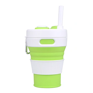 Promotional gift Food grade Multi-functional Personalized Custom Logo Collapsible Silicone Smart Shaker Water Bottle