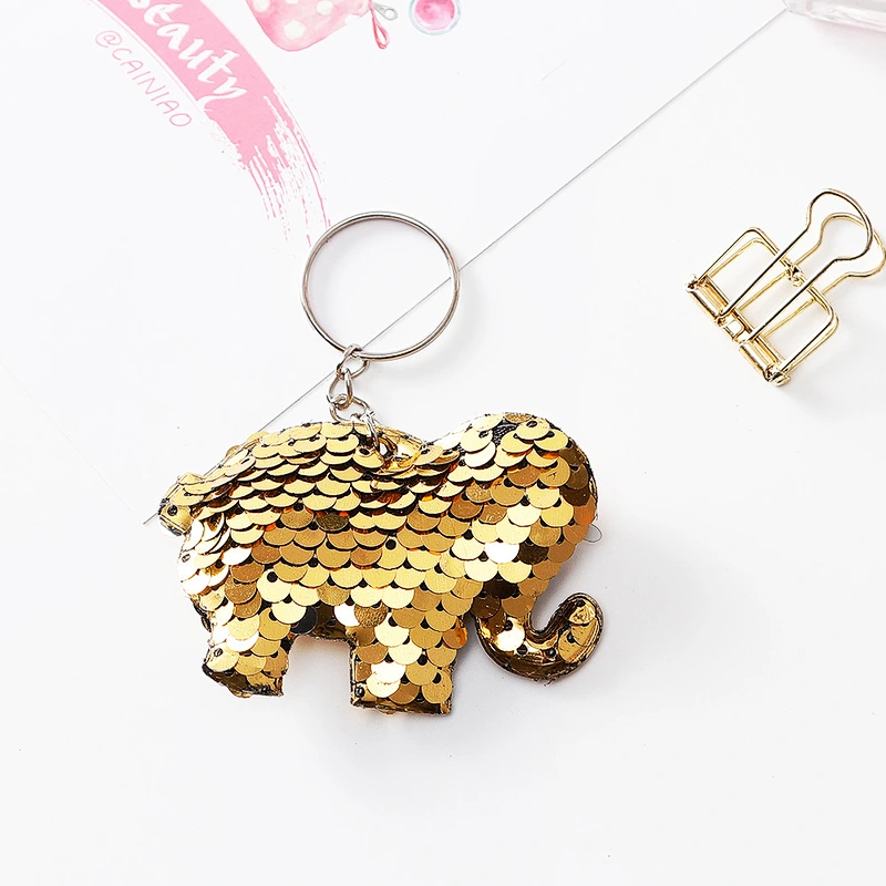Hot sale Fashion Cute custom promotion gift glitter heart shaped mermaid tail unicorn sequin keychain