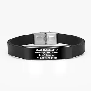 Hot sell custom I Cannot Breath Bracelet /Black  Life Matter Silicone Wristband Promotional advertising gifts Wristband