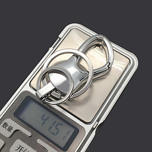 Custom High-grade Gift Men's Boutique Business Double Loop Chains Waist Hanged Car Key Chain