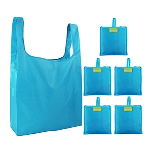 Waterproof polyester single-shoulder bag shopping bags customized LOGO outdoor travel vest folding bags