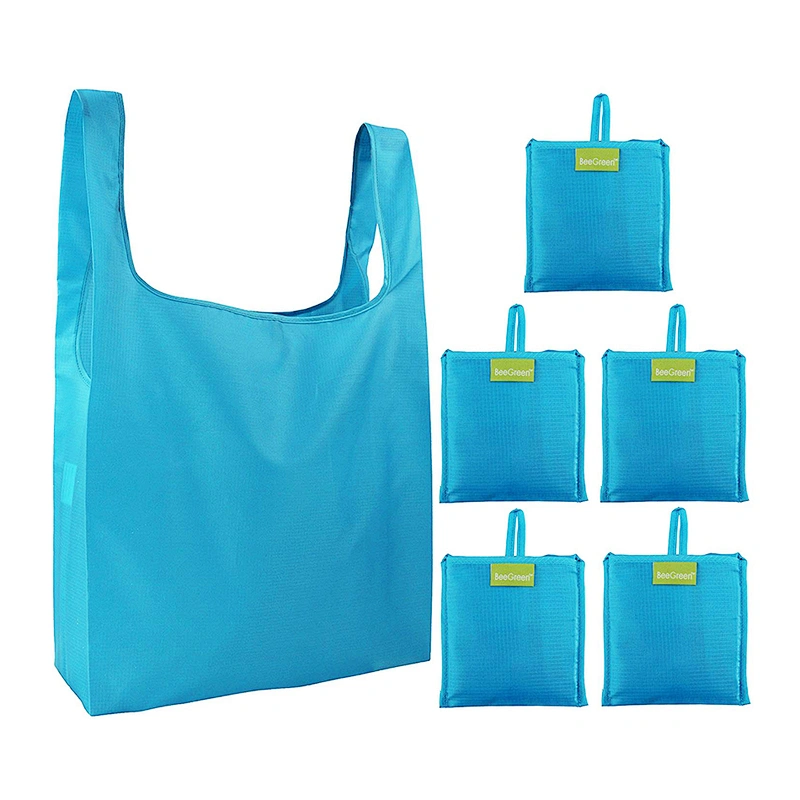 Waterproof polyester single-shoulder bag shopping bags customized LOGO outdoor travel vest folding bags