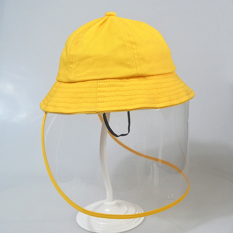 Wholesale Custom logo  Children hat  promotional  gift Boys Splash proof Transparent CurtainProtection Fisherman Bucket Hat