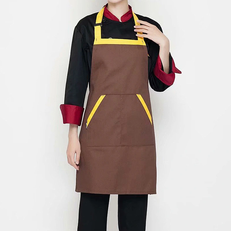 Wholesale Custom logo promotional adjustable buckle waterproof Kitchen Apron ,barista apron