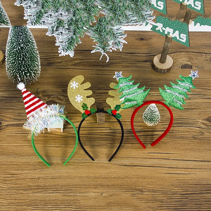 New design Christmas party decoration supplies cute antler Christmas headbands