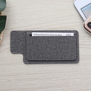 High quality New design Custom advertising promotion PU leather Stick adhesive  phone card  holder